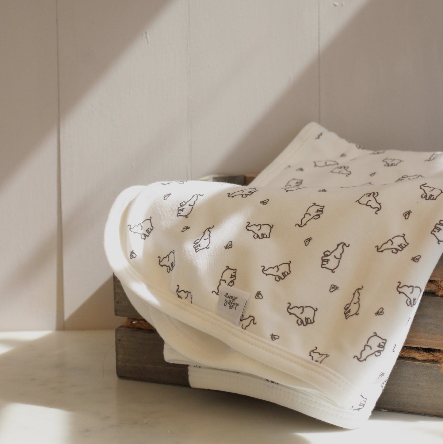 organic rustic baby blanket neutral tones for new born baby