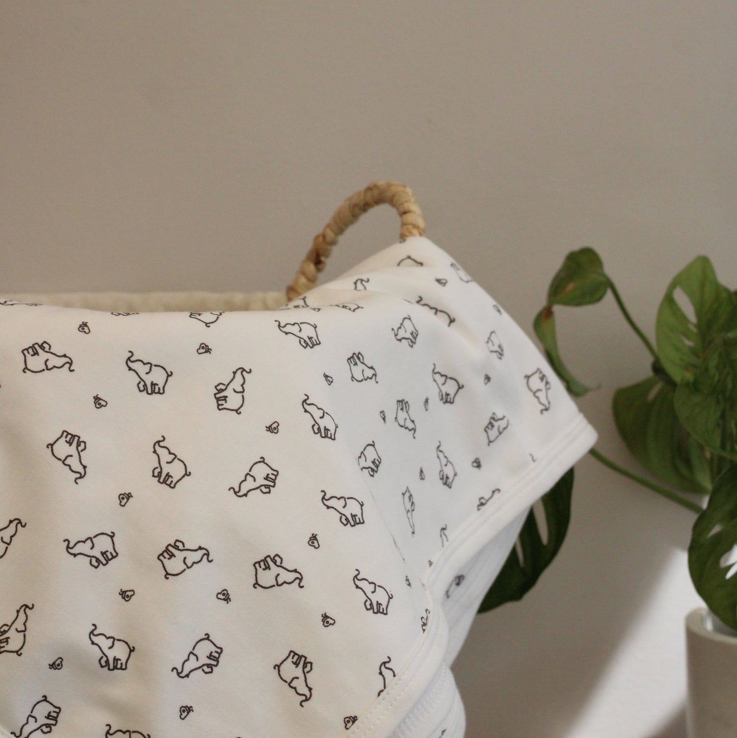 elephant baby blanket - super soft 100% organic cotton for newborns