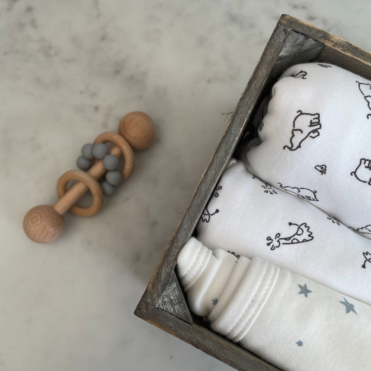 selection of 3 organic super soft 100% blankets - perfect gift for new born baby