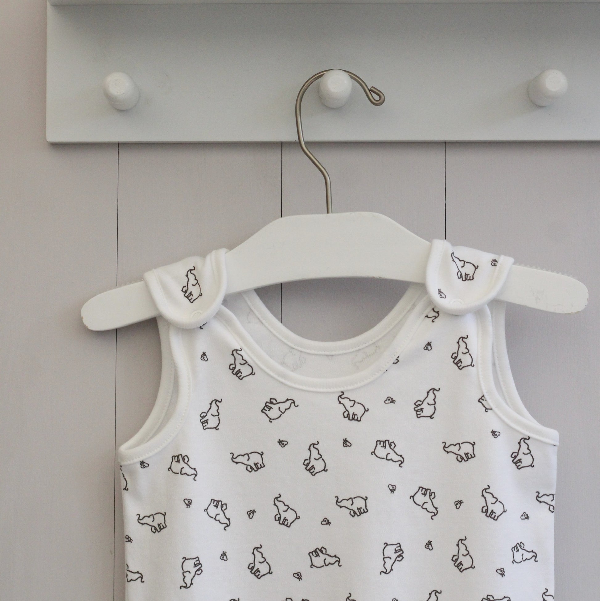 white elephant romper dungaree for new borns organic cotton - perfect gift for winter baby. super soft cotton for sensitive skin. elephant print baby romper - safari theme baby shower